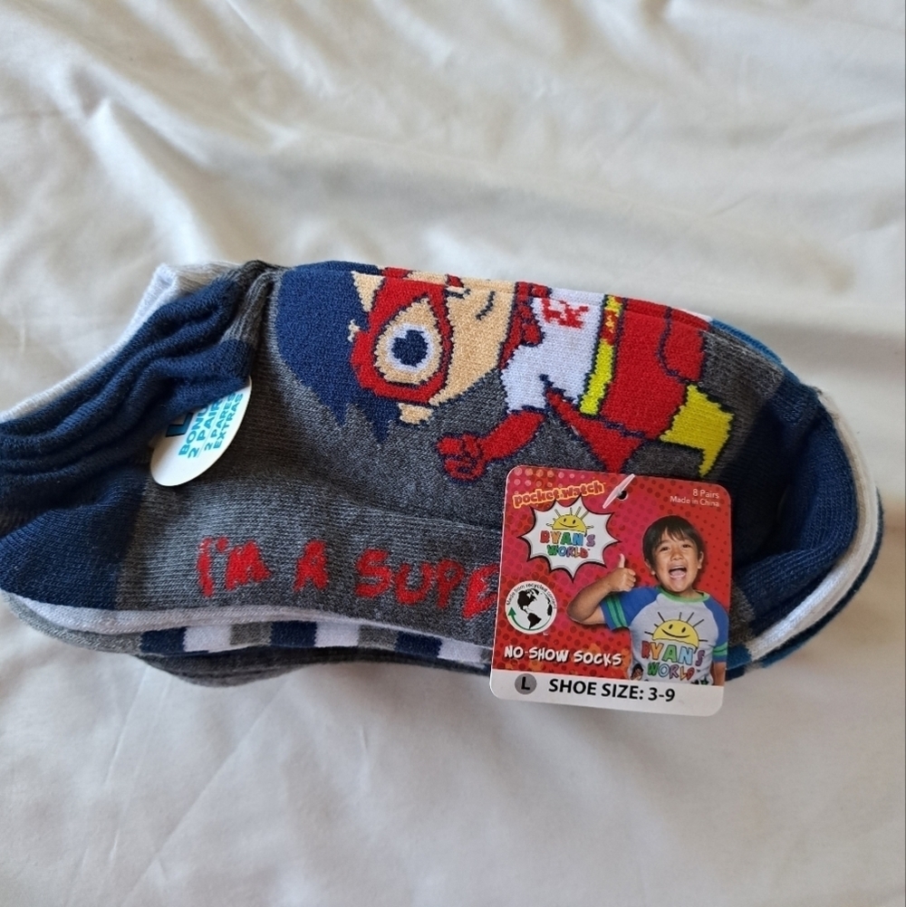 Ryan's World shoe size 3-9 NWT